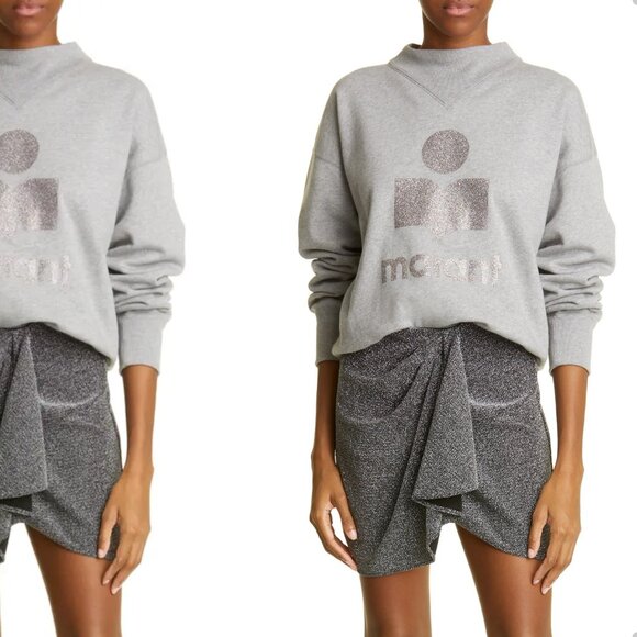 Isabel Marant Gray Oversized Sweatshirt - Picture 2 of 11